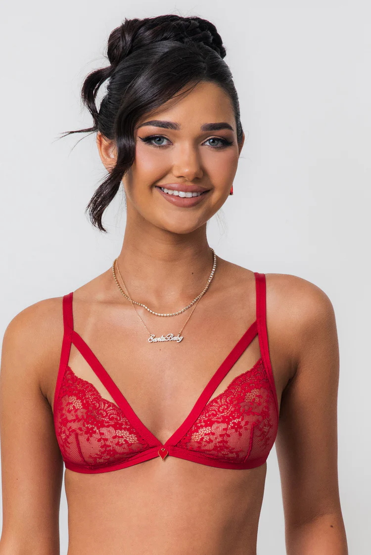 Gilded Heart Lace Bralette
